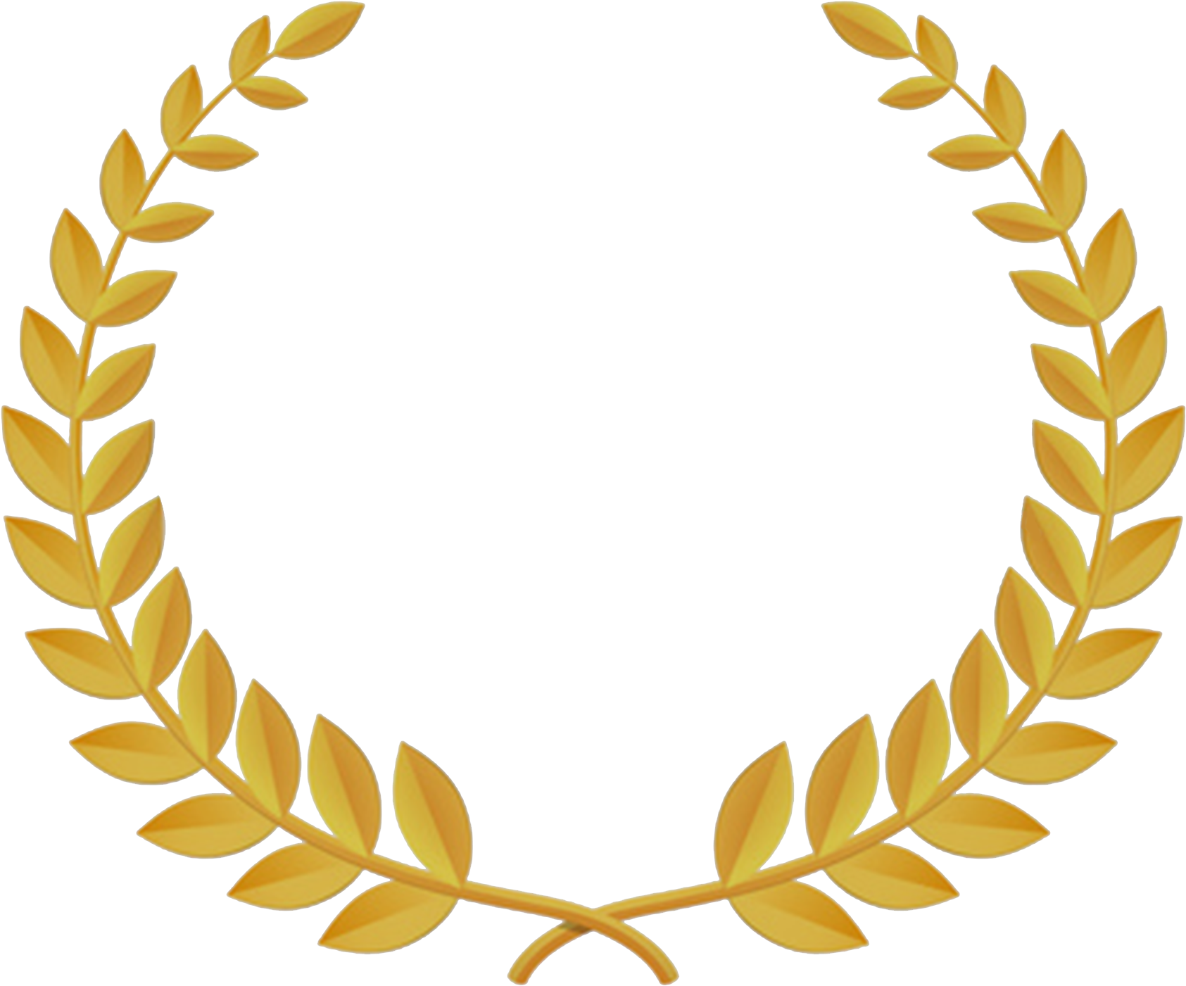 Golden Laurel Wreath Graphic PNG Image