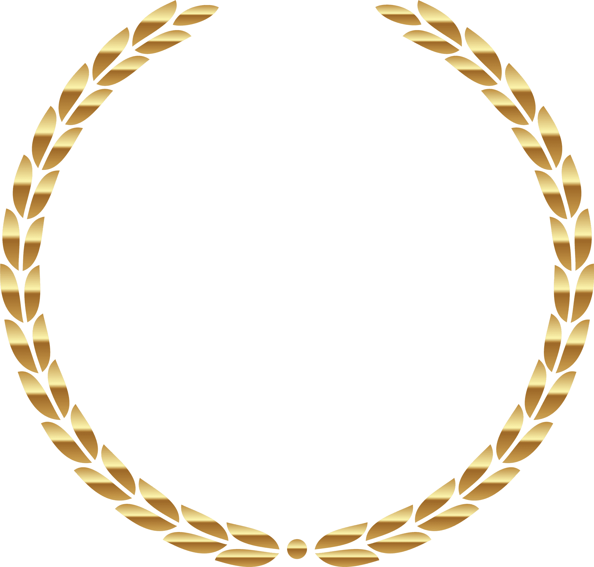 Golden Laurel Wreath Graphic PNG Image