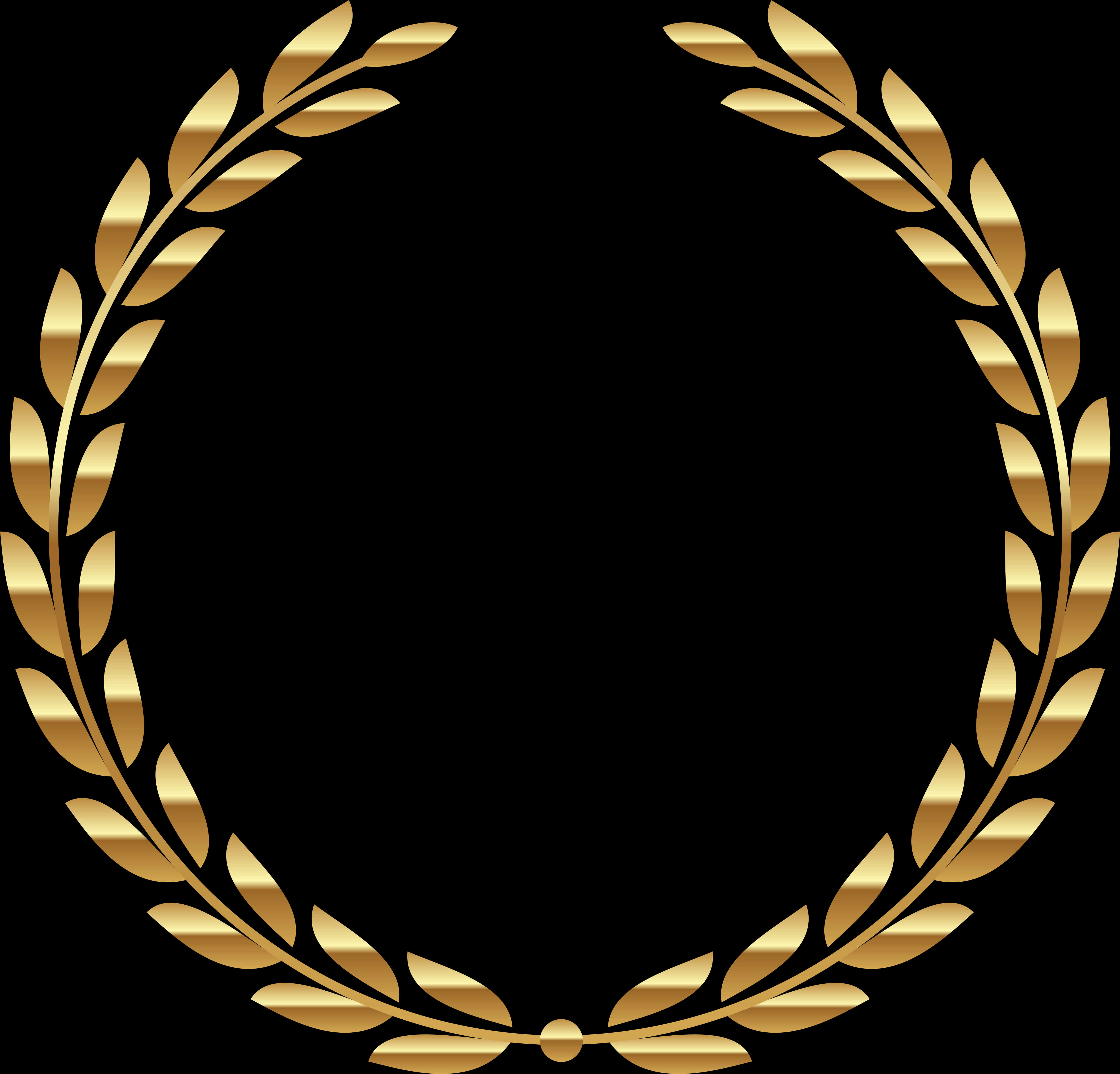 Golden Laurel Wreath Graphic PNG Image