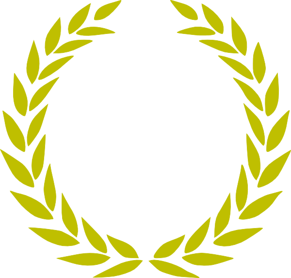 Golden Laurel Wreath Vector PNG Image