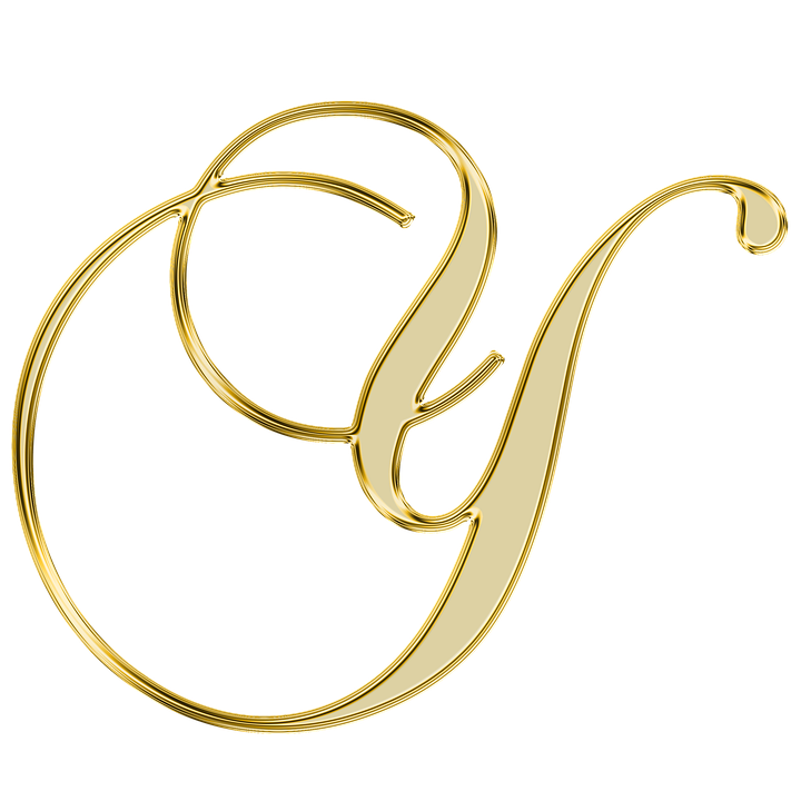 Golden Letter Q Design PNG Image