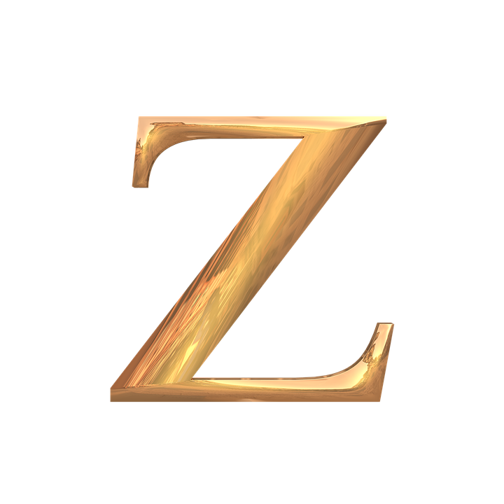 Golden Letter Z3 D Rendering PNG Image