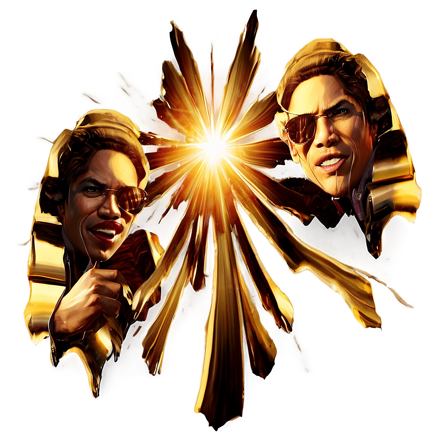 Golden Light Burst Png Ser PNG Image