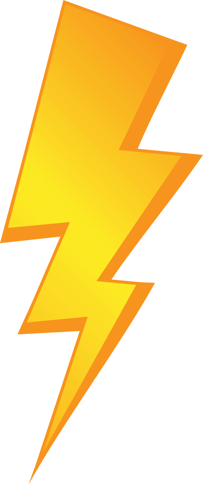 Golden Lightning Bolt Graphic PNG Image