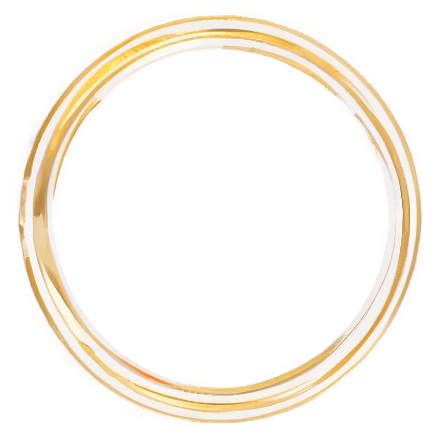 Golden Line Circle Frame Png 75 PNG Image