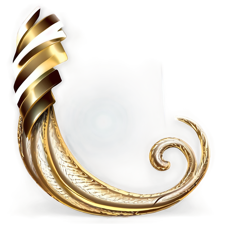 Golden Line Swirl Element Png Vlj PNG Image