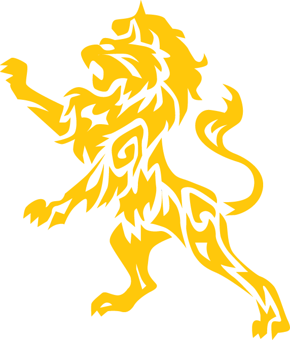 Golden Lion Tattoo Design PNG Image