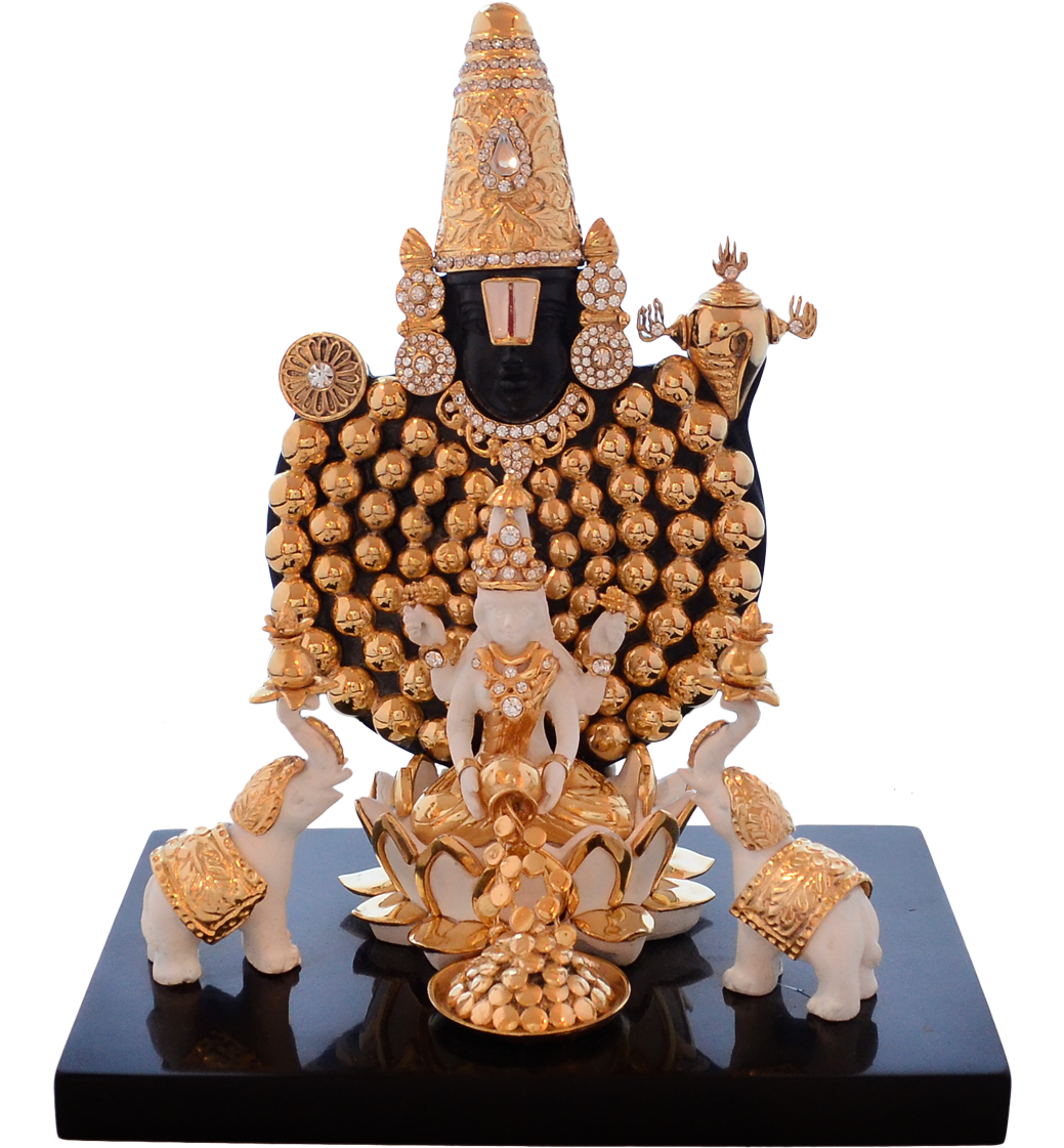 Golden_ Lord_ Balaji_ Statue PNG Image