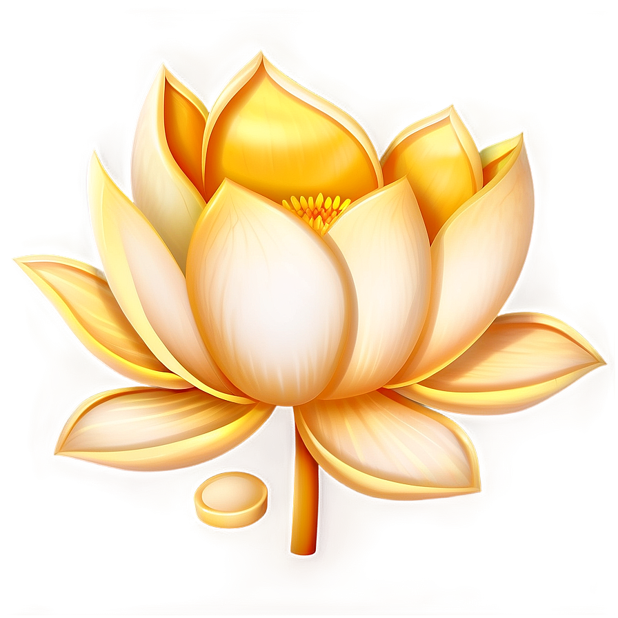 Golden Lotus Flower Png 06242024 PNG Image