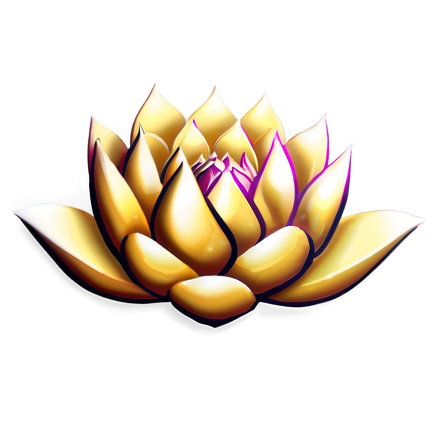 Golden Lotus Flower Png Xxf PNG Image