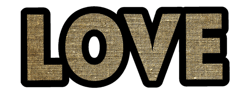 Golden Love Textured Background PNG Image