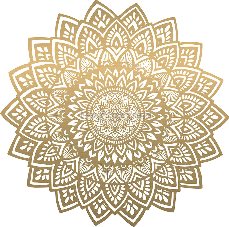 Golden Mandala Artwork PNG Image