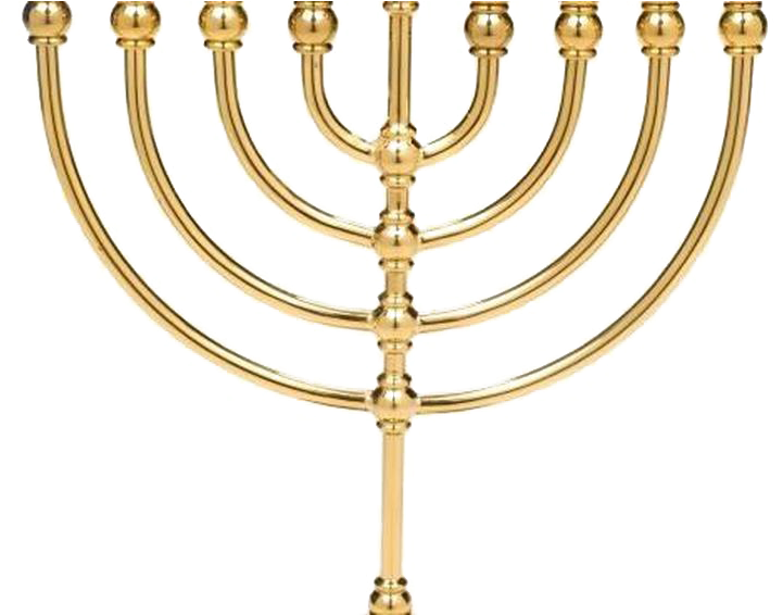 Golden Menorah Hanukkah Symbol PNG Image