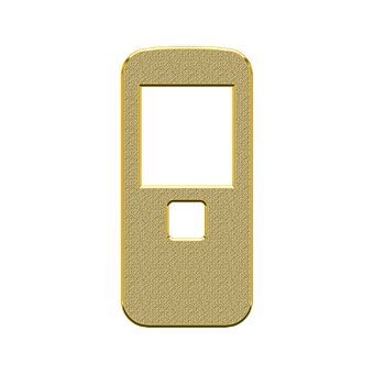 Golden Mobile Phone Icon PNG Image