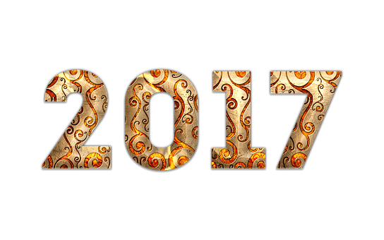 Golden_ New_ Year_2017 PNG Image