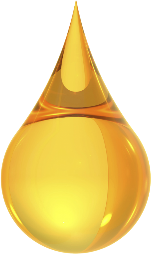 Golden Oil Drop Illustration PNG Image