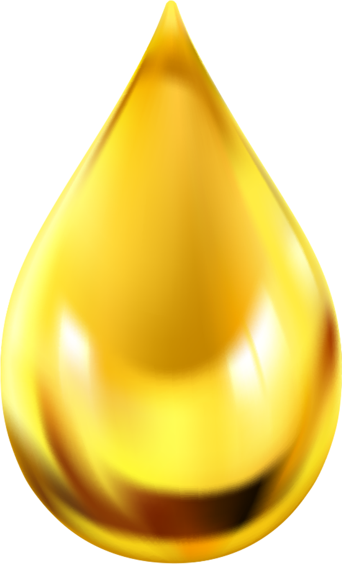 Golden Oil Drop Illustration PNG Image