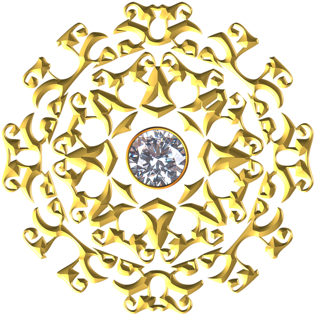 Golden Ornamental Design.png PNG Image