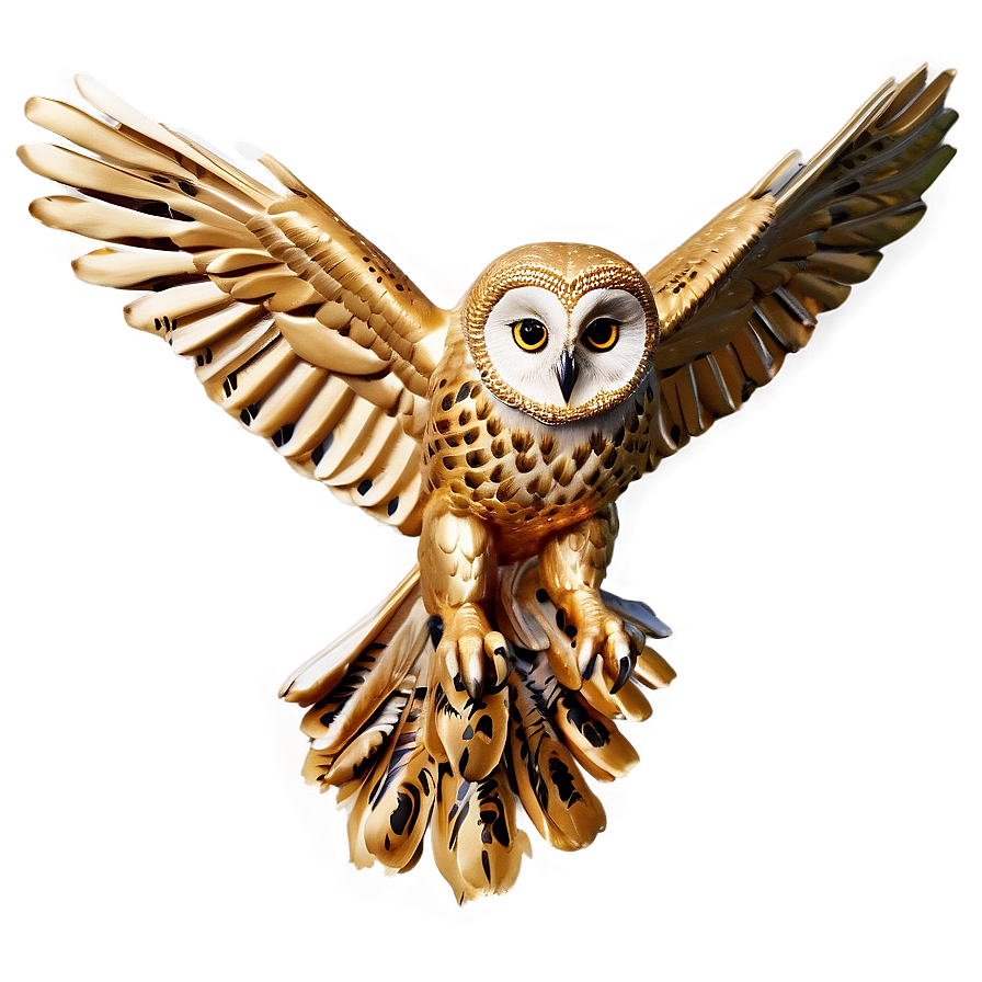 Golden Owl Png Dec PNG Image