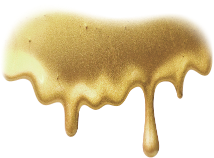 Golden Paint Drip Texture PNG Image