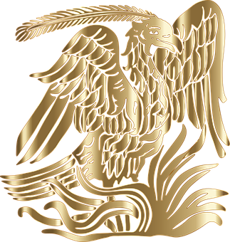 Golden Phoenix Artwork PNG Image