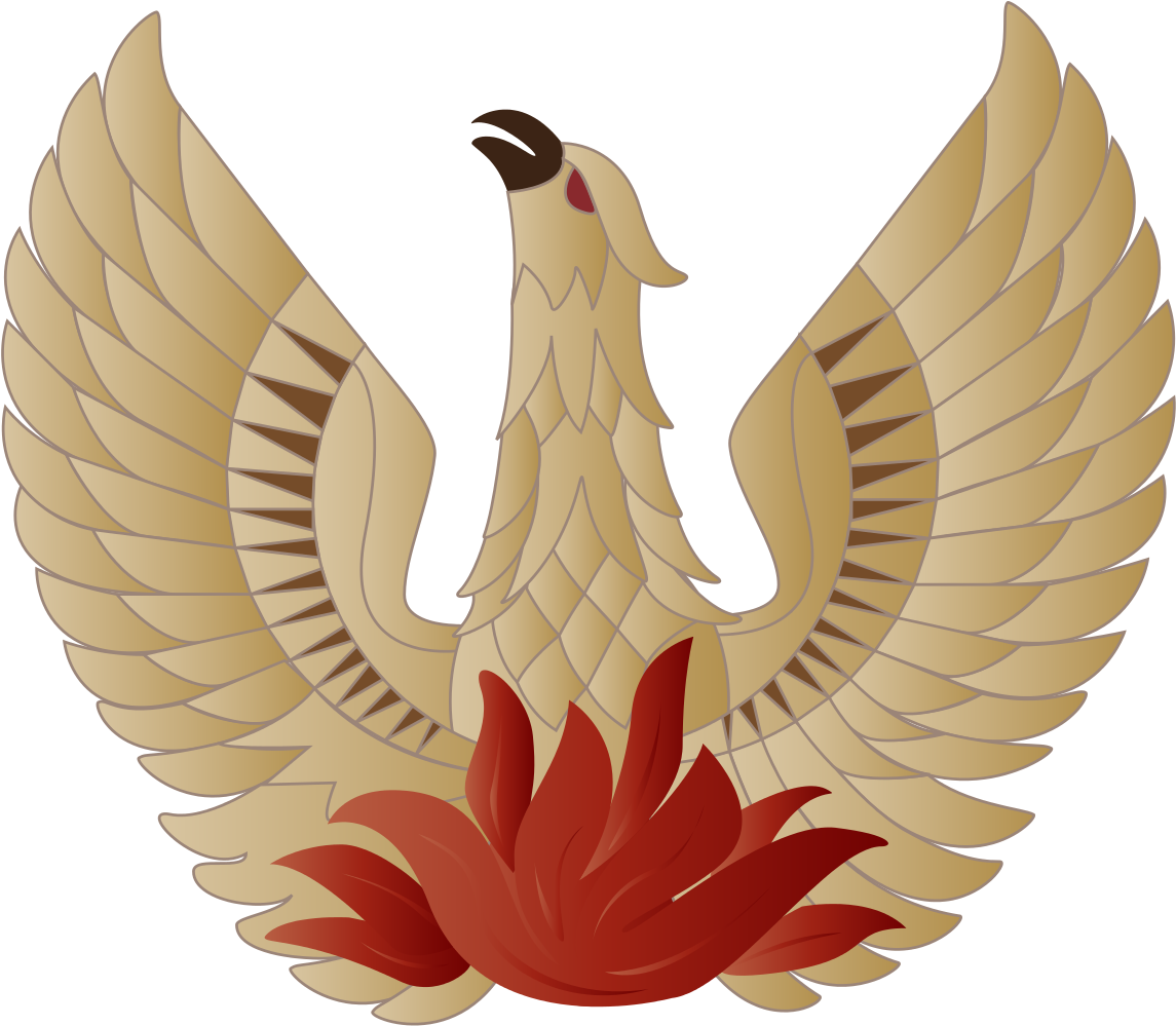 Golden Phoenix Artwork PNG Image