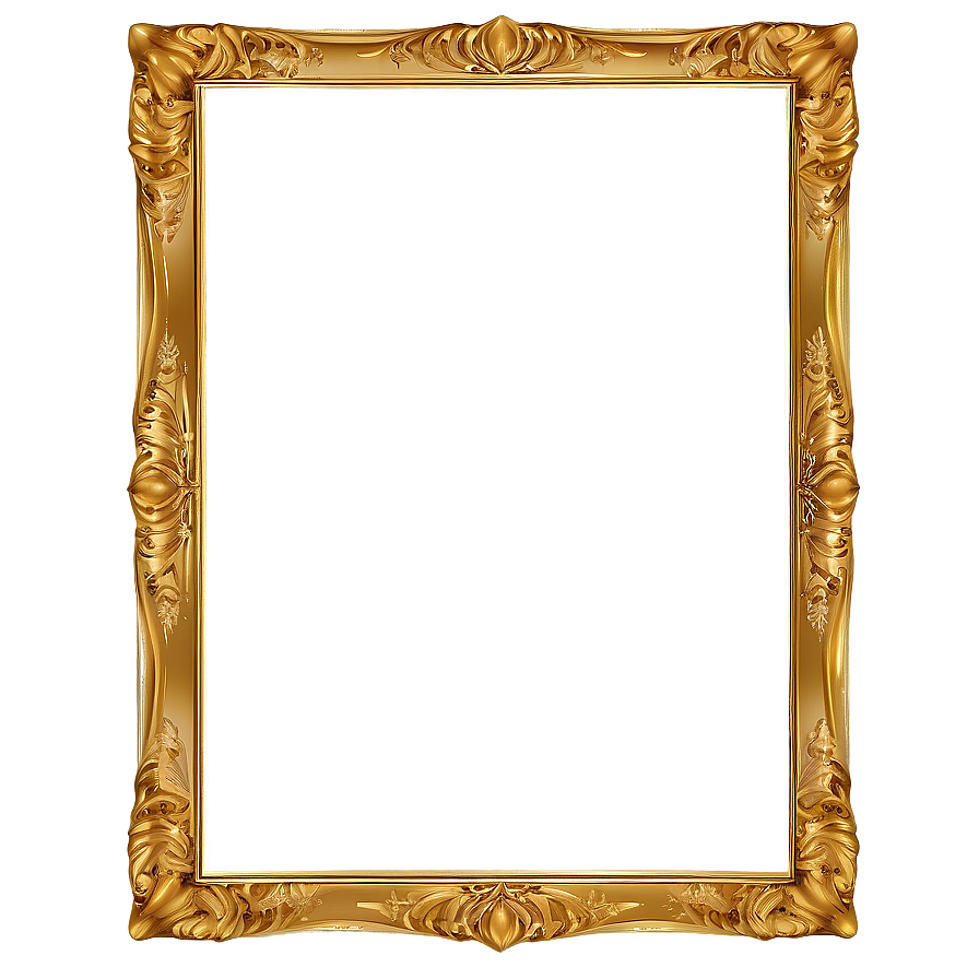 Golden Photo Frame Png 63 PNG Image