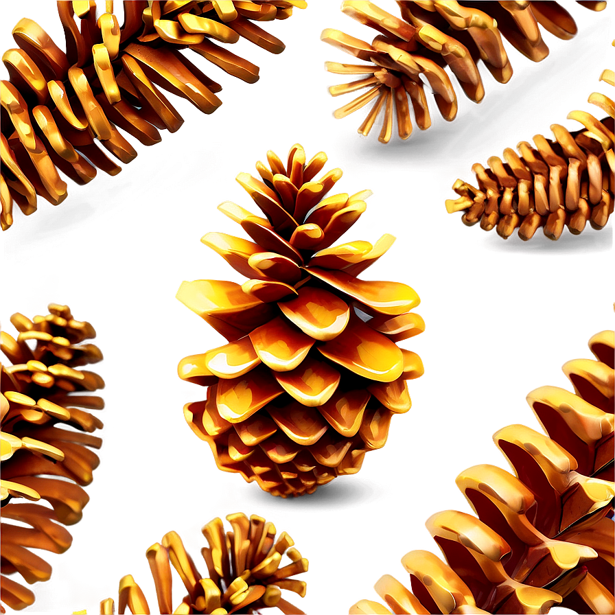 Golden Pine Cone Png 06202024 PNG Image