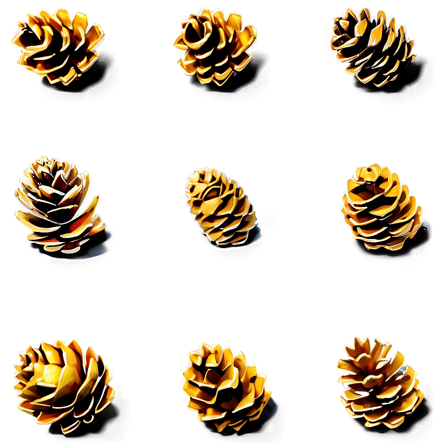 Golden Pine Cone Png Emc PNG Image