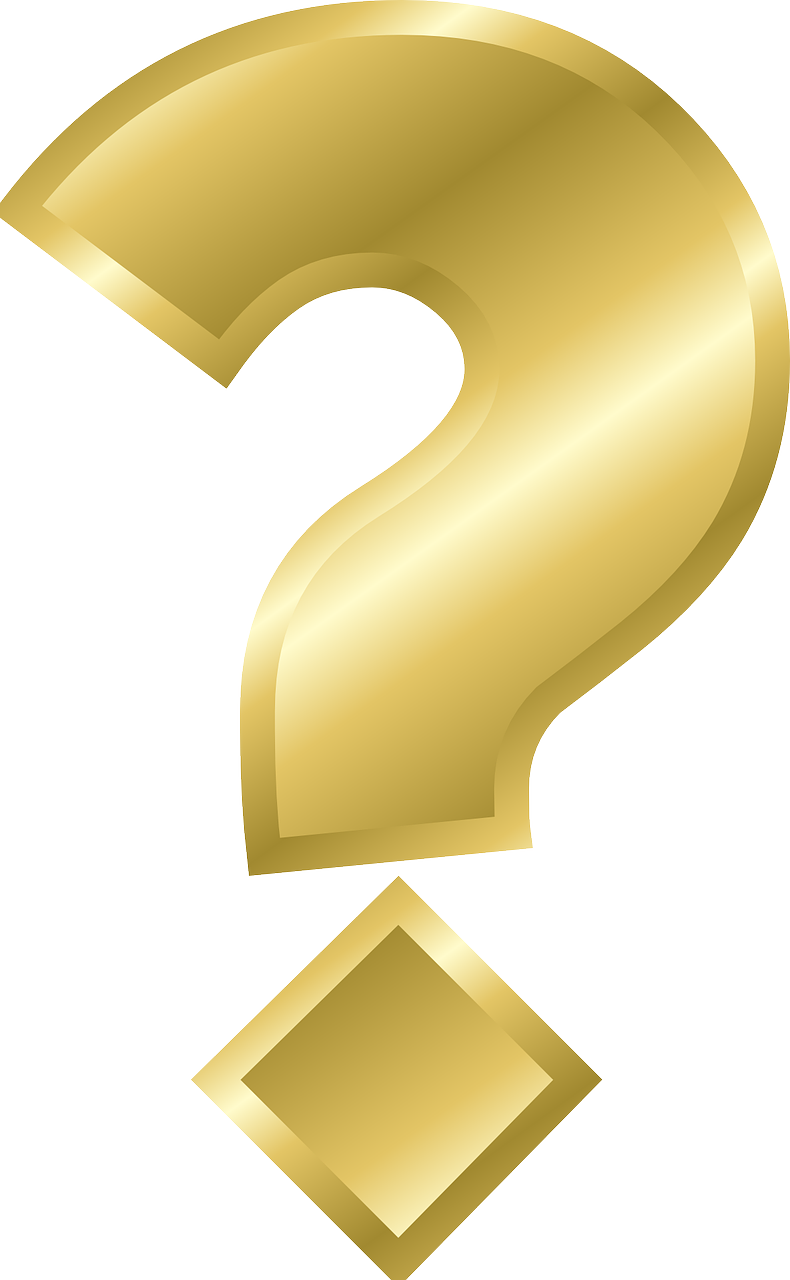 Golden Question Mark PNG Image