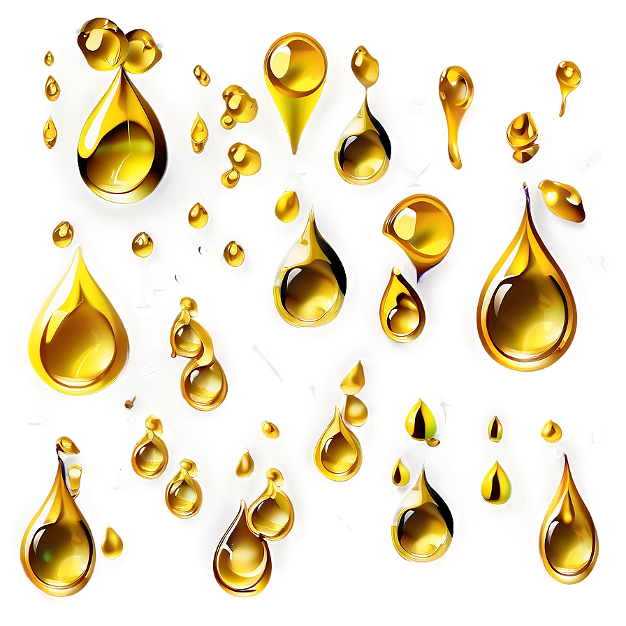 Golden Raindrop Png 4 PNG Image