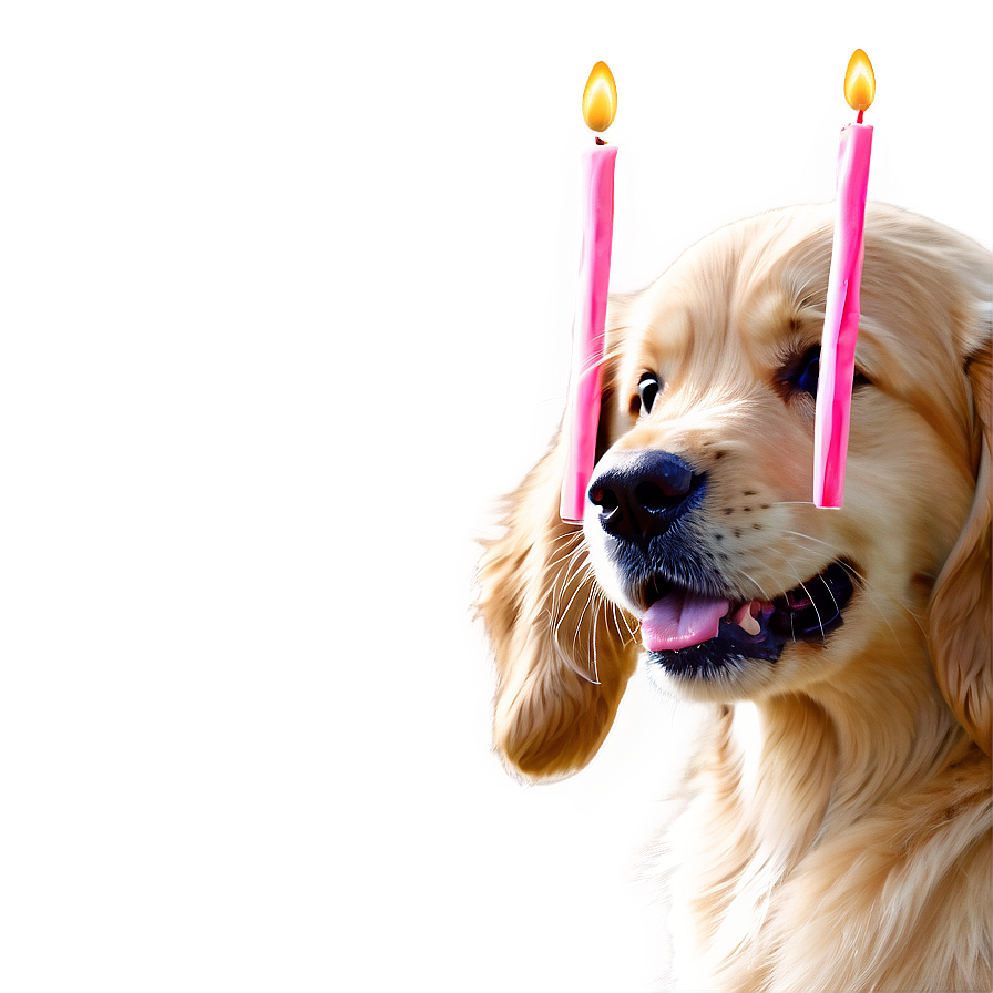 Golden Retriever Puppy Birthday Hat Png Vwf5 PNG Image