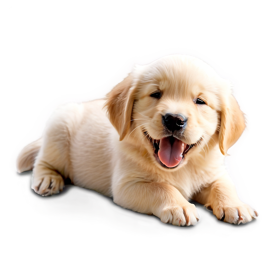 Golden Retriever Puppy Winking Png 06252024 PNG Image