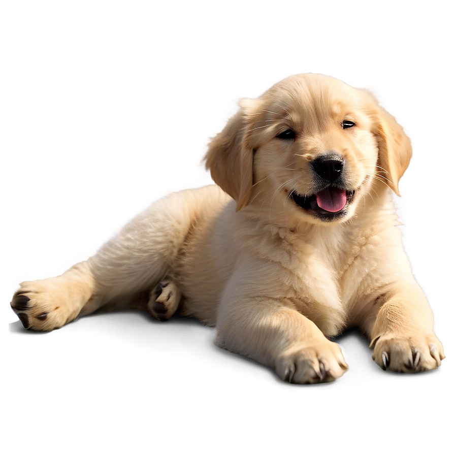 Golden Retriever Puppy Winking Png 06252024 PNG Image