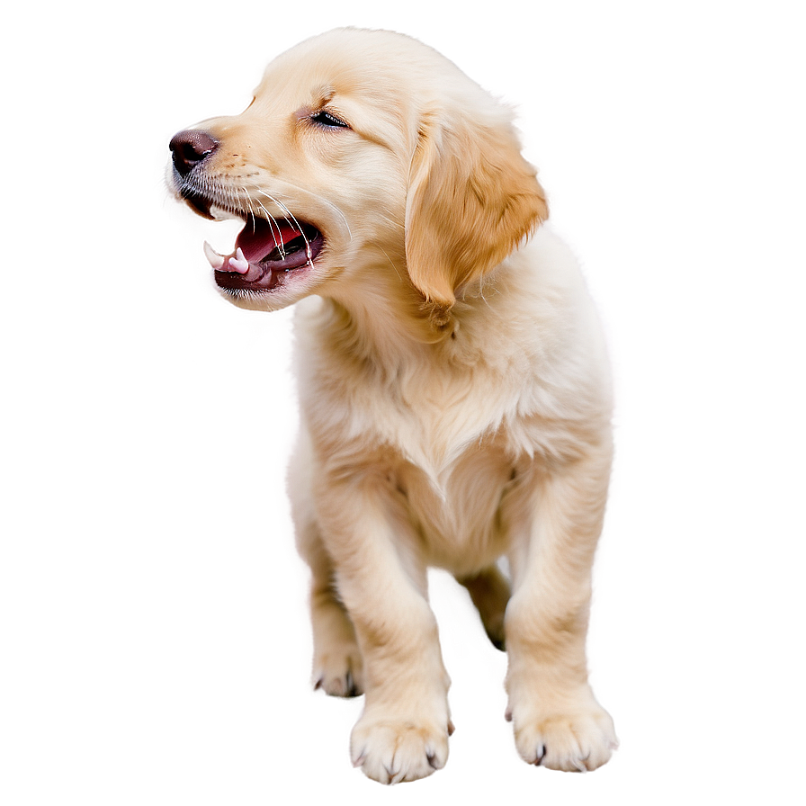 Golden Retriever Puppy Yawning Png 06252024 PNG Image