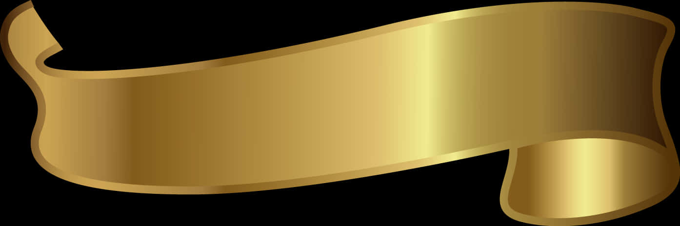 Golden Ribbon Banner Graphic PNG Image