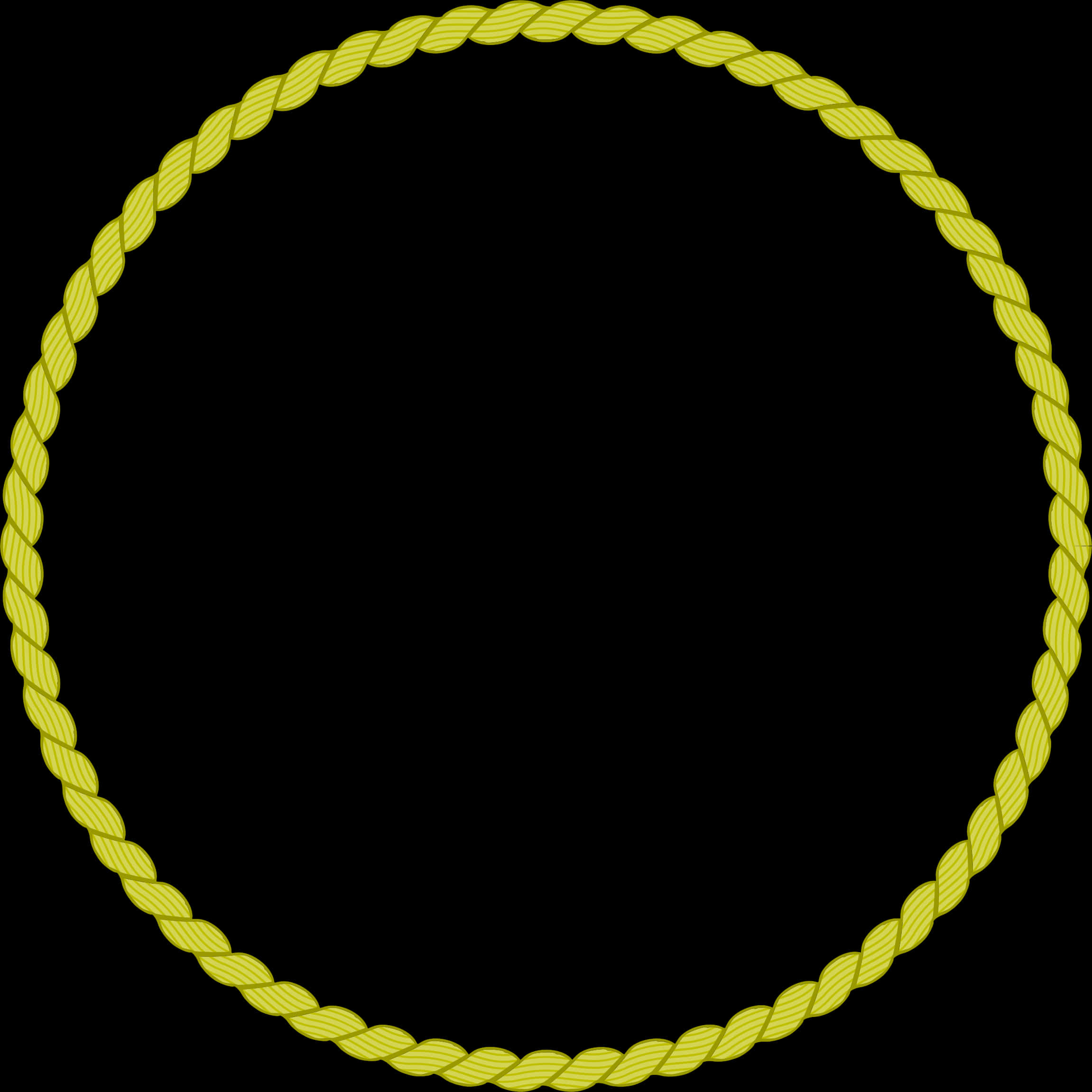 Golden Rope Circle Frame PNG Image