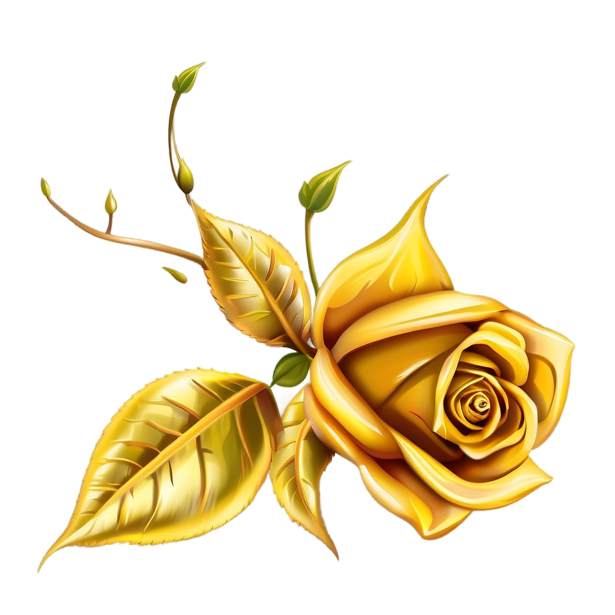 Golden Rose Png 10 PNG Image