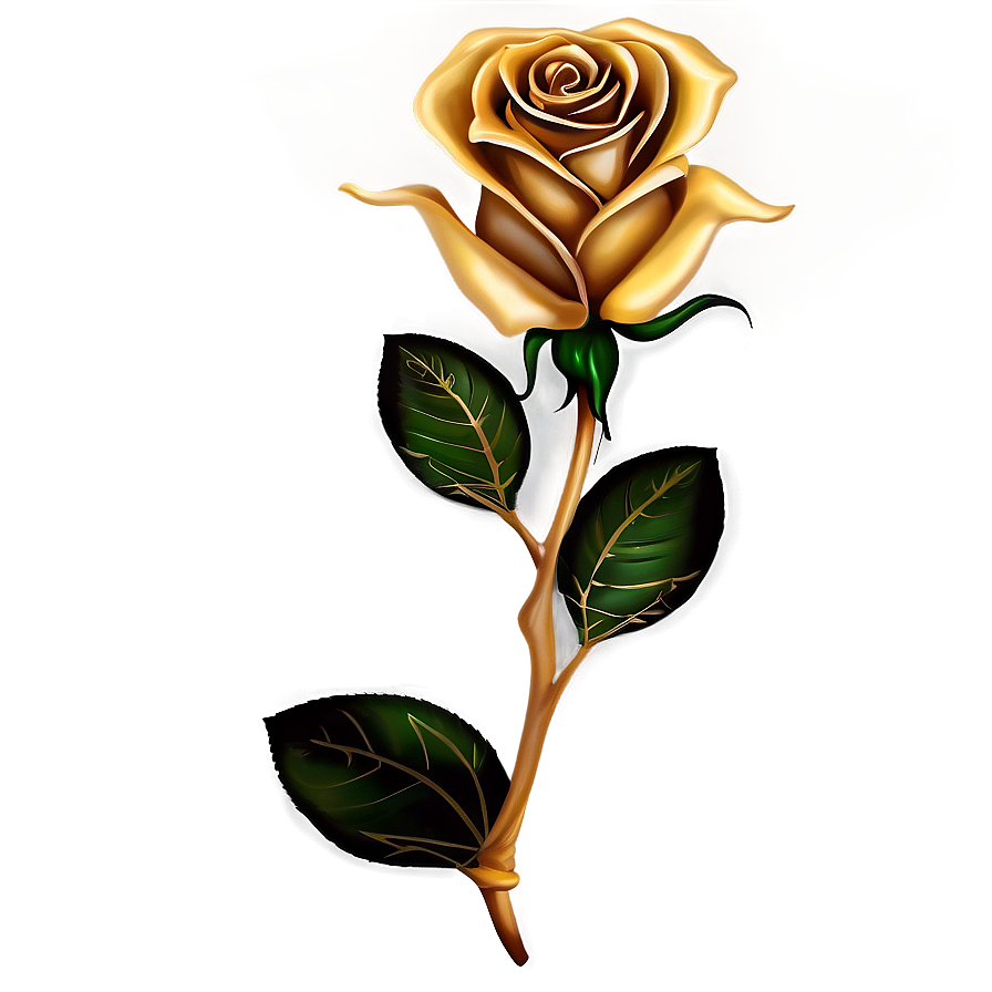 Golden Roses Luxury Png Aea PNG Image