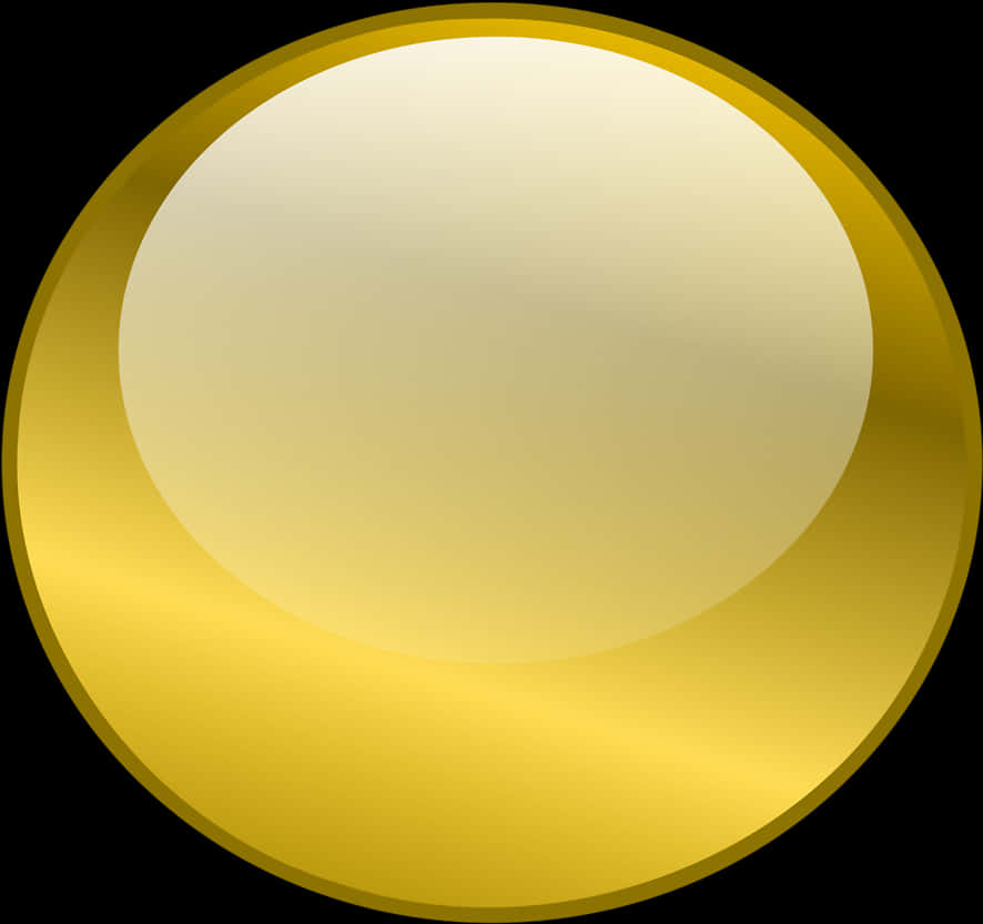 Golden Round Button Graphic PNG Image