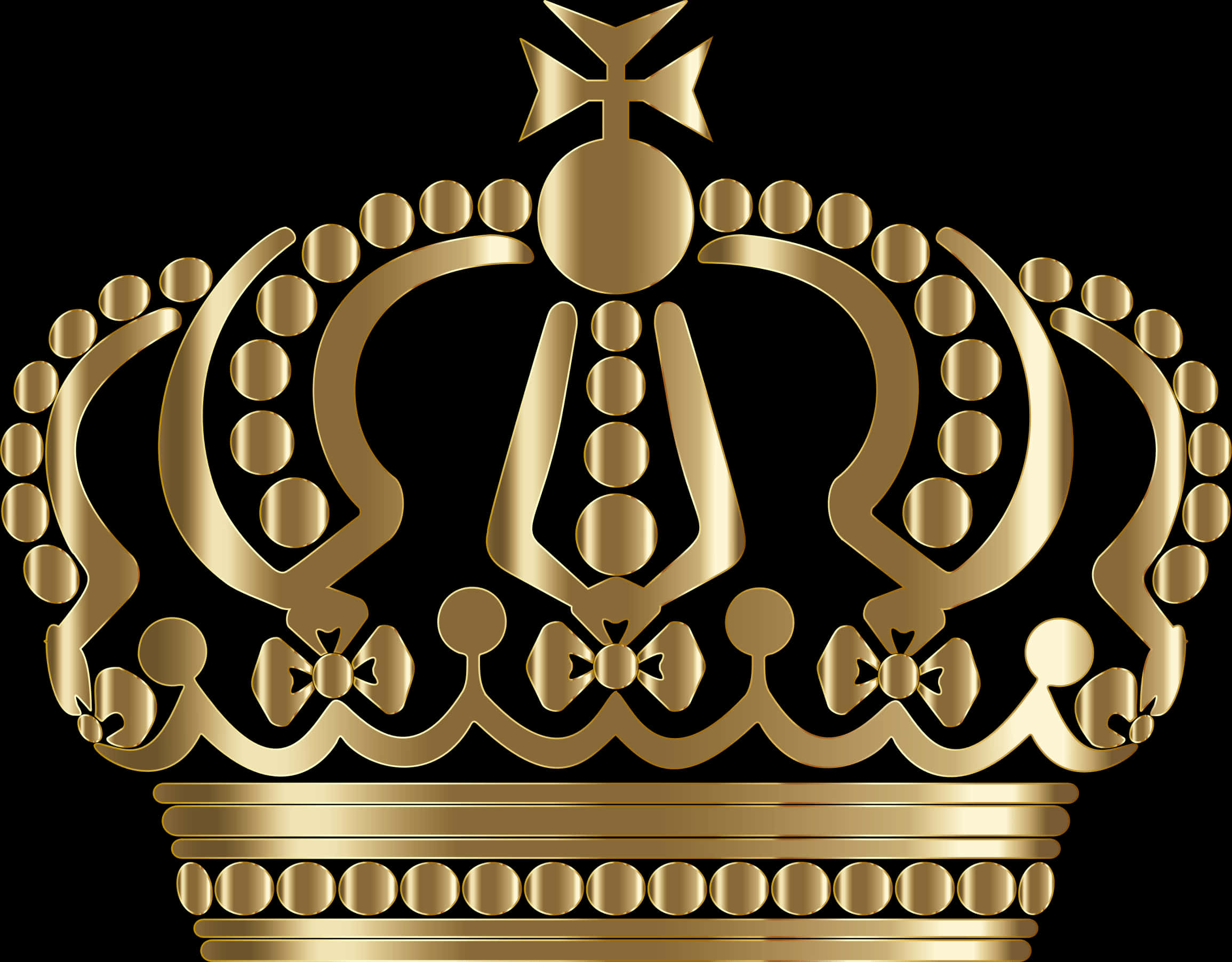 Golden Royal Crown Graphic PNG Image