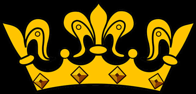 Golden Royal Crown Vector PNG Image