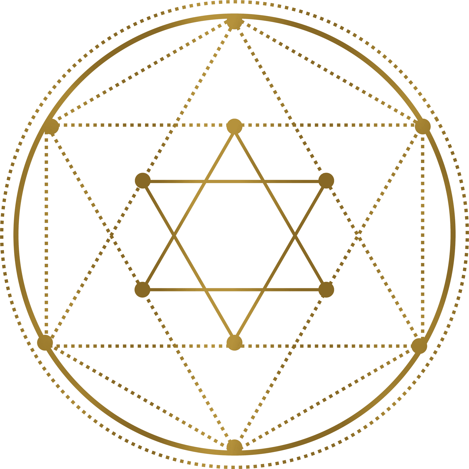 Golden Sacred Geometry Pattern PNG Image