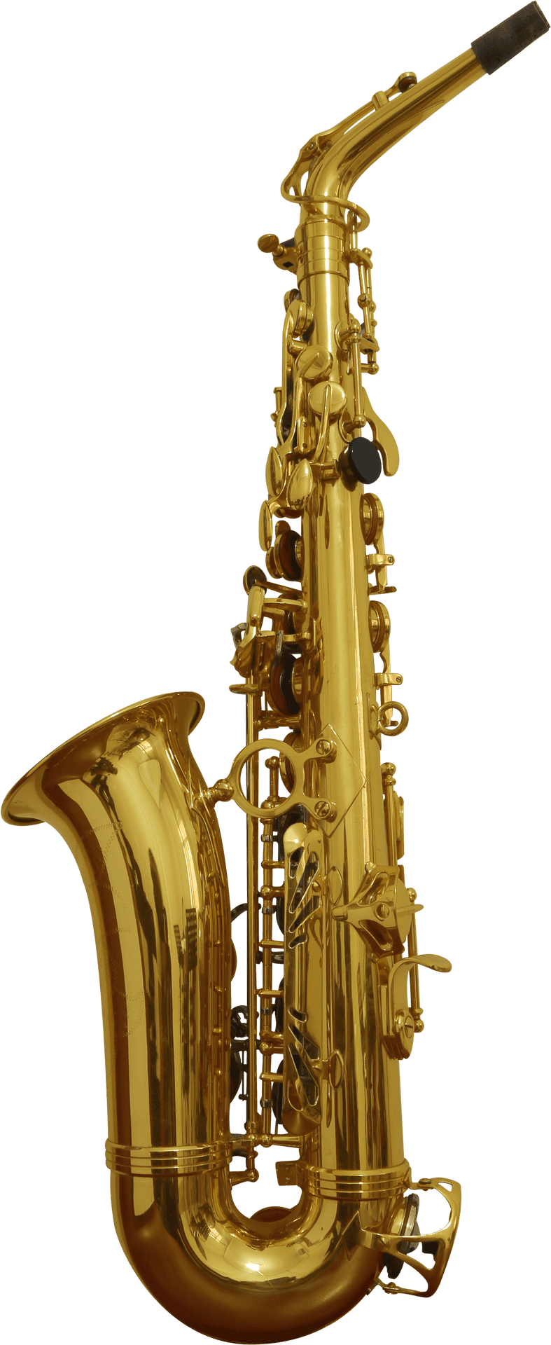 Golden Saxophone Isolated PNG Image