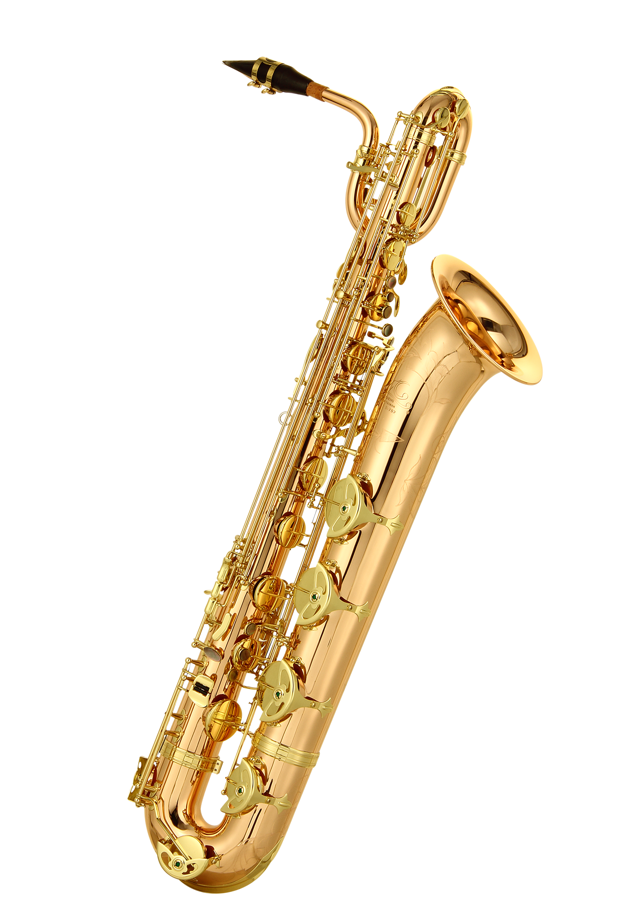 Golden Saxophone Isolatedon Black PNG Image