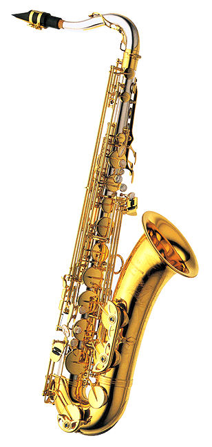 Golden Saxophone Profile PNG Image