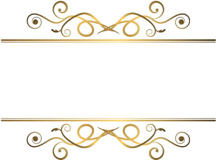 Golden Scrollwork Ornament Vector PNG Image