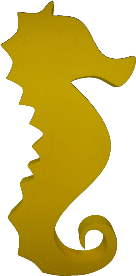 Golden Seahorse Silhouette PNG Image