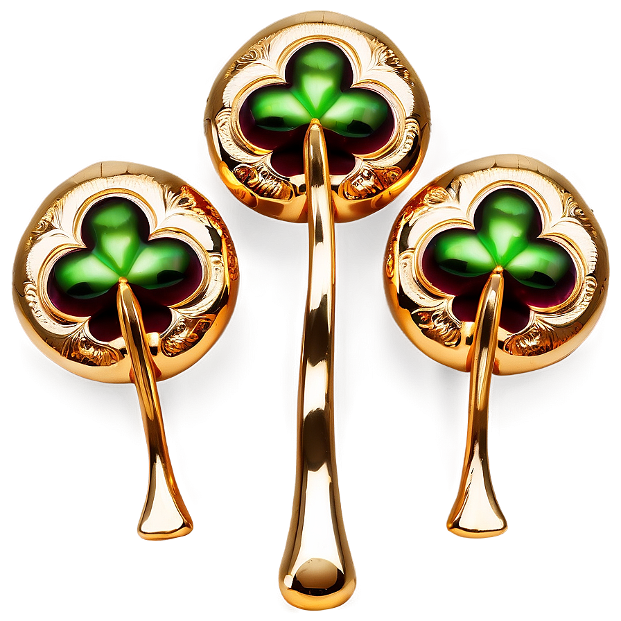 Golden Shamrock Decoration Png Yxd93 PNG Image