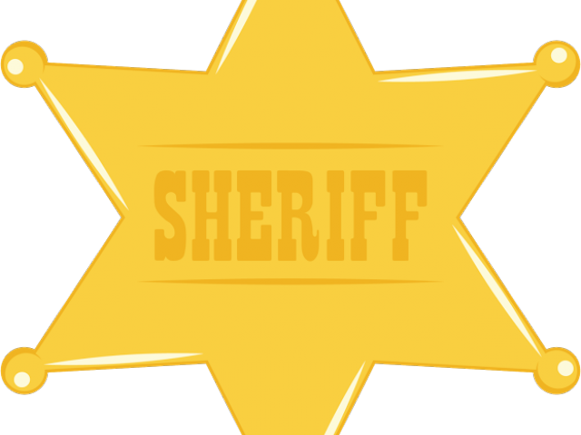 Golden Sheriff Badge PNG Image